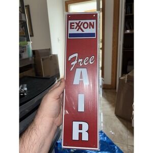 Exxon Gas Station Free Air Distressed Reproduction Motor Oil Metal  Sign 6×18